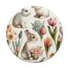 Cute Easter Rabbit Decor For Women With Tulip Flower Pattern PopSockets mit austauschbarem PopGrip