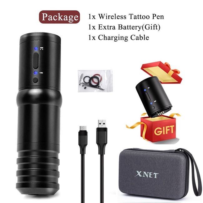 Wireless Tattoo Pen Machine Kit Battery Portable Power Coreless