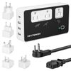 2000W Step Down Converter, 220V to 110V Voltage Converter with 3AC+4 USB(1USB C）