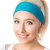 Hipsy Adjustable & Stretchy Basic Xflex Wide Headbands for Women Girls & Teens (Basic Teal)