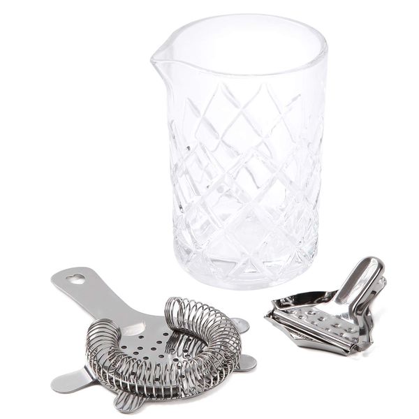 Made in Japan, Yarai Mixing Glass, 16.9 fl oz (500 ml) (Strainer Set)