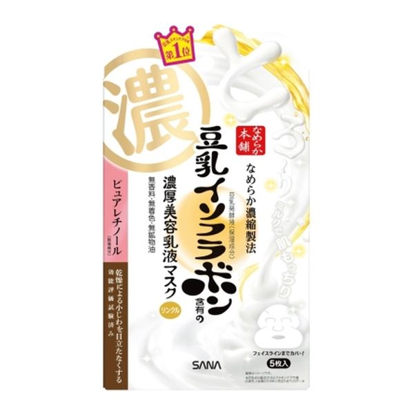 Reiwa - First come, first served sale Tokiwa Yakuhin Nameraka Honpo Soy Milk Isoflavone Wrinkle Gel Milky Mask 5 pieces