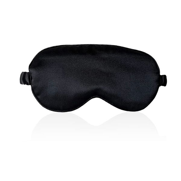 ECHOLLY Sleep Eye Mask-Perfect Light Blockout Comfort Soft Eye Mask for Women Men-100% Silk Eye Mask 2 Pairs of Ear Plugs Eye Mask for Sleeping with Pouch for Travelling(Black)