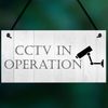 Red Ocean CCTV In Operation Home Plastic Hanging Surveillance Security Camera Wall Sign
