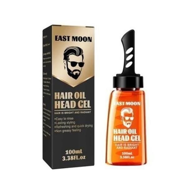 Can Hair Styling Gel 2 in 1 Oil Head Cream Wide Tooth Comb Back Wax Fluffy