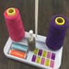 Thread Stand,Three Cones Spool Stand Plastic Sewing Thread Holder 3 Spools Holder Base Thread Rack for Household Sewing Machine Embroidery Accessories