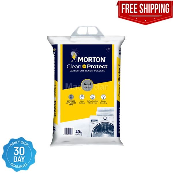 Morton Salt Clean and Protect Water Softener Salt Pellets, 40 lb. Bag (pack 1)