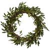 Nearly Natural 20in. Artificial Olive Wreath