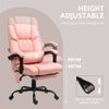 High Back Vibration Massage Office Chair with 6 Vibration Points, Pink