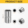 sourcing map 4pcs E-Torx Socket 1/4" Drive E10 External Torx Deep Socket CR-V 6 Point Spline Socket Star Female Bit Socket for Auto Repairs Home Maintenance DIY Hand-Making 1" Length