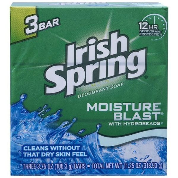 Irish Spring Moisture Blast Deodorant Soap 3 x 120 ml