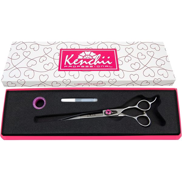 Dog Grooming Scissors | 7 Inch Shears | Curved Scissors for Dog Grooming | Love