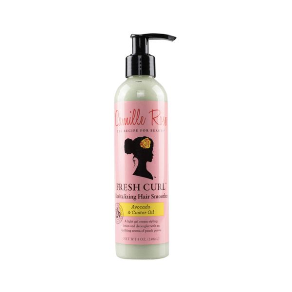 FRESH CURL REVITALISING HAIR SMOOTHER 240ML - Organic Avocado & Castor Oil. Styling lotion and detangler. Peach aroma. Refreshing gel-cream