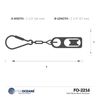Five Oceans Solid Brass Block Keychain, 4 Pack FO2216-M4