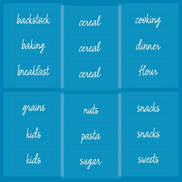 The Home Edit by iDesign 18-Piece Pre-printed Handwritten Script Clear Labels for Kitchen Pantry