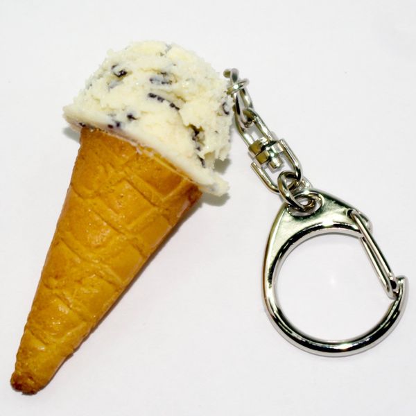 Coconut Accessories 093OK Food Sample Key Chain, Ice Cream (Chocolate Chips)