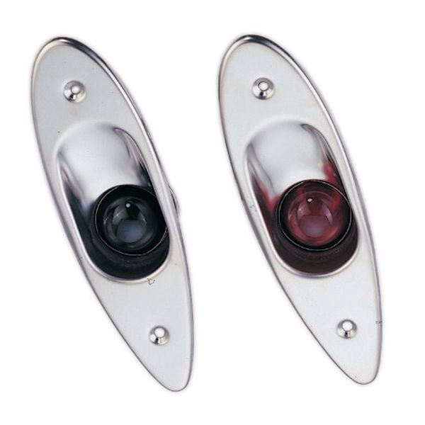 Marine Boat Navigational Side Bow Tear Drop Lights Stainless Steel Flush Mount