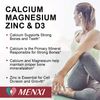 Zinc Calcium Magnesium & Vitamin D Complex Supplement 60 Vegetarian Tablets US