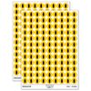 Surfboard Solid 200+ Round Stickers - Matte Finish - 0.50" Size - Yellow