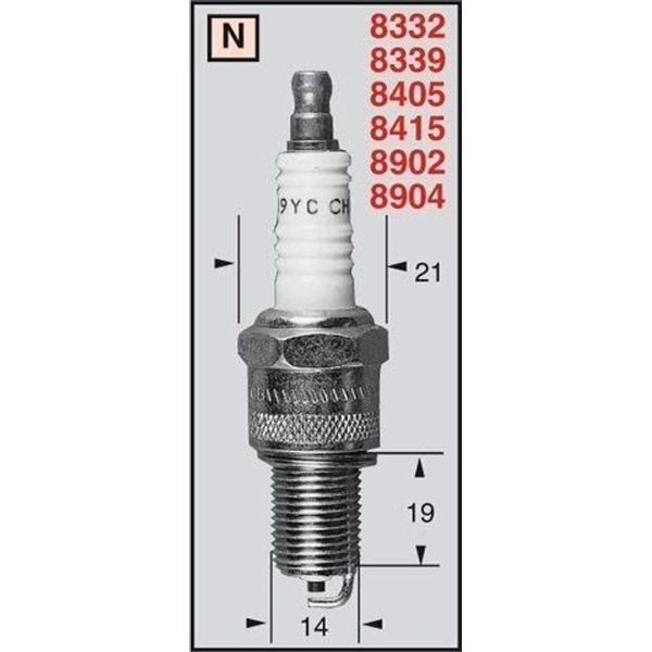Champion 213-160 spark plug CHAMPION RN9YC