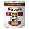 Rust-Oleum RUSTY METAL PRIMER 1 qt Stops Rust BROWN Alkyd Oil-Based