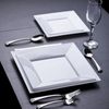 5oz Disposable Square Plastic White Dessert Bowls Splendid Design 60pcs