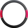 UKB4C Racing Steering Wheel Cover/Glove Red Leather Look Mesh