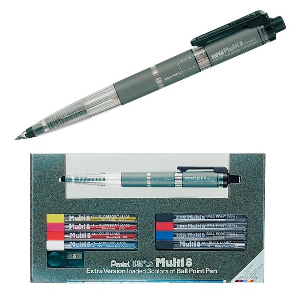 Pentel PH803ST Super Multi-8 Automatic Mechanical Pencil Set