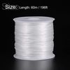 uxcell Elastic String Stretchy Cord Bracelet Thread Craft Wire Rope for Bracelets, Beading, DIY Making, White