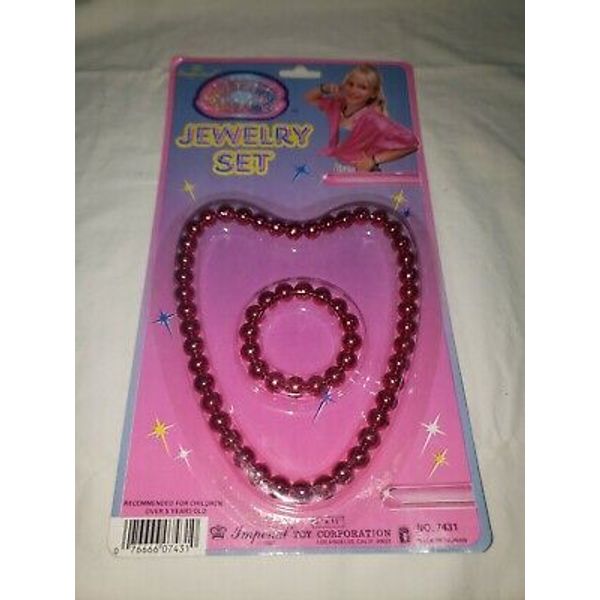 1987 Imperial Sparkling Dreams Jewelry Set Toy Red Necklace 7431 Sealed 6"x 11"