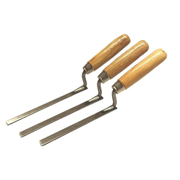 3 x Spring Carbon Steel Finger Pointing Trowel 8 10 12 mm Brick Jointer Tuck Bricklayer (Set)