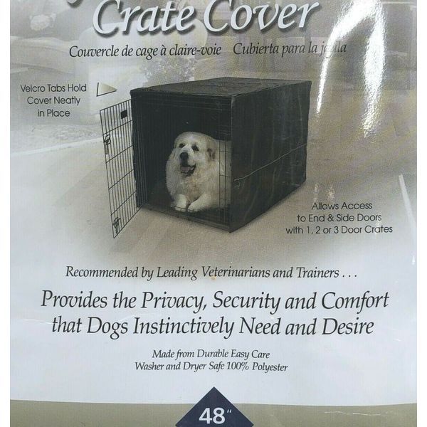 New CVR-48 Pet Dog Crate Black Polyester 48" Cover Fits 48L x 30W x 33H" crates