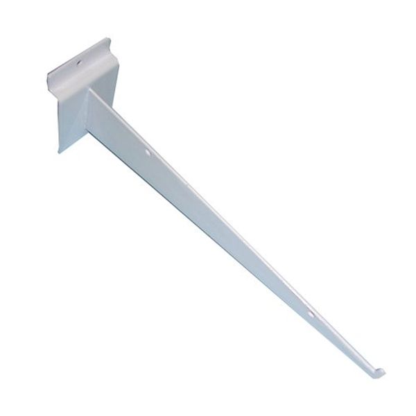 12" inch Slatwall Merchandiser Bracket for Shelf - White