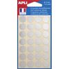APLI Metallic Patches 15mm Silver Bag of 112