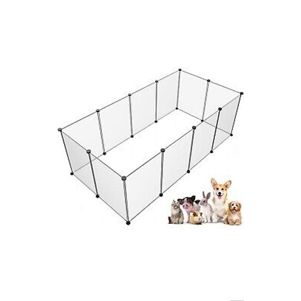 Portable Large Plastic Pet Playpen Yard Fence Small Animals Indoor/Outdoor Pen