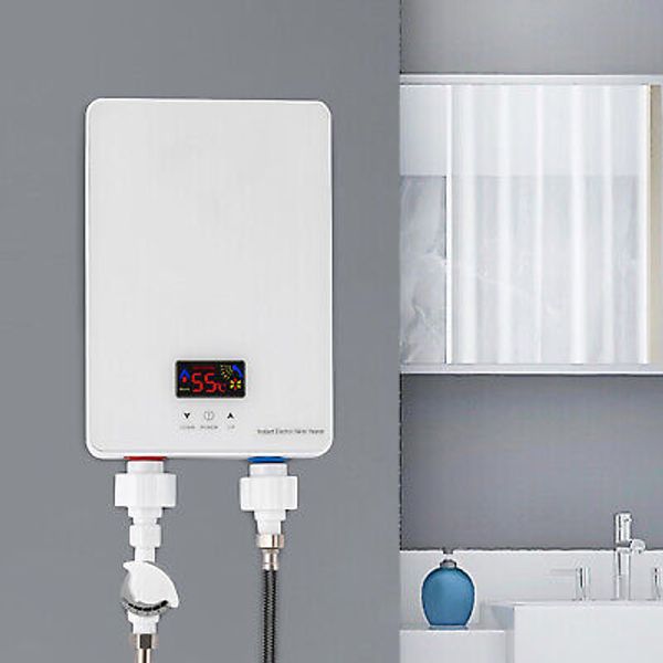 220V 6000W Instant Hot Water Heater Electric Shower Instant Boiler W/Shower Head