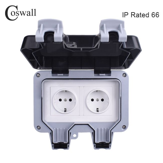 Tuya Wifi Smart Power Socket IP66 Waterproof Timer Outdoor Plugs