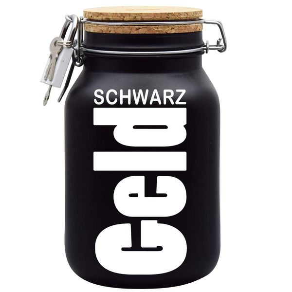 Spardose Schwarzgeld Geld Geschenk Idee Schwarz XL