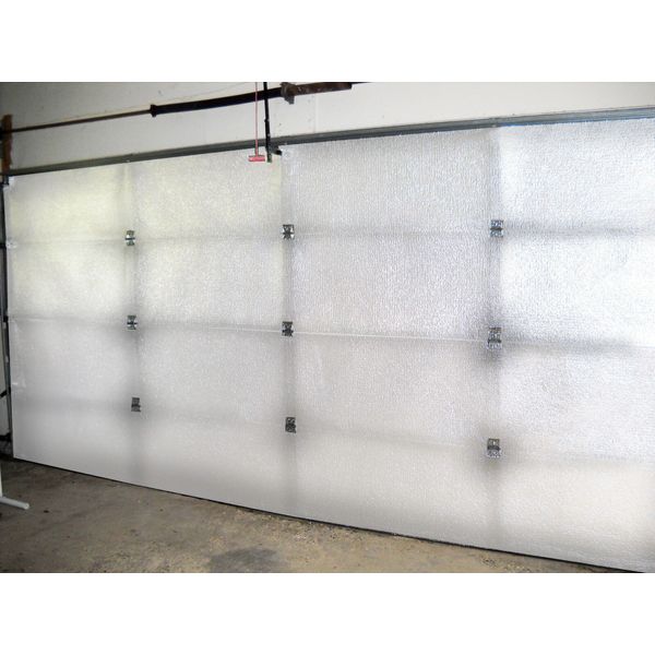 GARAGE DOOR INSULATION KIT Reflective Foam (not cheap bubble) WHITE 18' x 8'