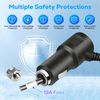 120W 3-Socket Car Cigarette Lighter Splitter Adapter QC3.0/USB3.1A/PD Ports 12V