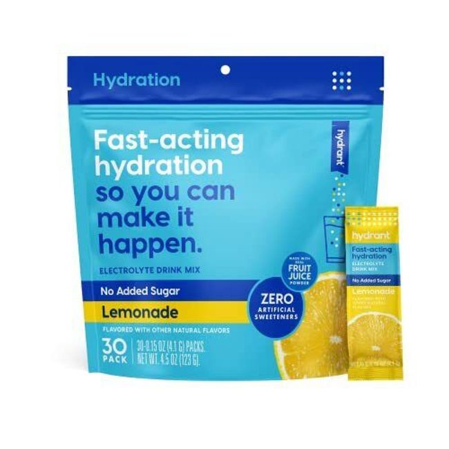 HYDRATION POWDER Electrolyte Supplement Rehydrate Drink Mix 30 Stick By HYDRANT