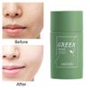 Green Tea Clay Cleansing Mask Stick, Purifying Blackhead Acne Remover 2pack