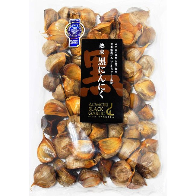 [Top Quality Monde Selection Award] Aged Black Garlic from Aomori Prefecture, 17.6 oz (500 g) (Approx. 2.5 months), Black Garlic, Fukuji White, Garlic, 6 Pieces, Coloring, Preservative-free,