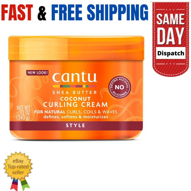 Cantu Coconut Curling Cream with Shea Butter for Natural Hair - 12 oz.