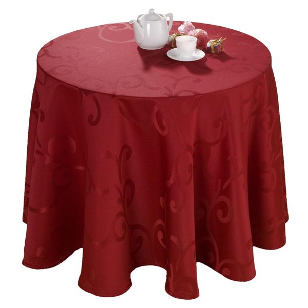 CALITEX Damask Tablecloth Madigan Cherry Round 170 cm
