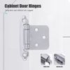40PCS Overlay Kitchen Cabinet Hinges Self Closing Face Mount Cupboard Door Hinge
