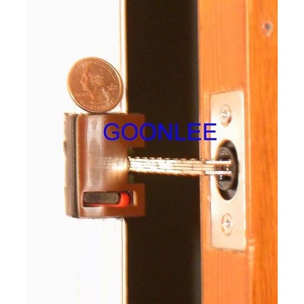 Invisible security guard chain. Hotel room style.