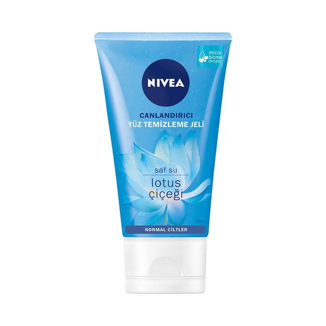 NIVEA Canlandırıcı Yüz Temizleme Jeli, 150 ml, Saf Su ve Lotus Çiçeği ile Etkili Yüz Temizleyici