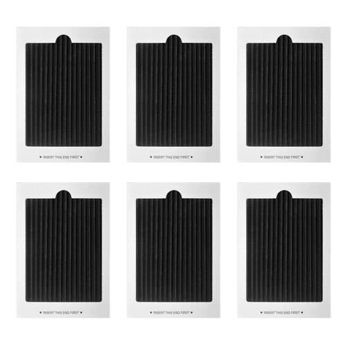 Refrigerator Air Filter Replacement 6 Pack - Carbon Activated Filter Compatible with Frigidaire & Electrolux Pure Air Ultra Reduce Odors for EAFCBF, PAULTRA, RAF1150, 242047801, 242047804,242061001
