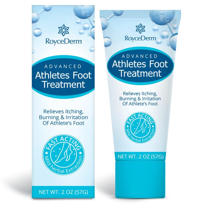 Roycederm Athletes Foot Treatment, Athletes Foot Cream Extra Strength, Foot Fungus Treatment, Foot Repair Cream for Healthy Feet, Fast Relief for Athletes Foot Fungal Infections, Blue